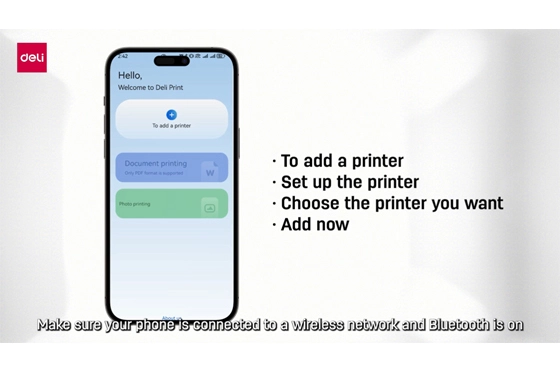 05 【Deli Print APP】Red Bluetooth