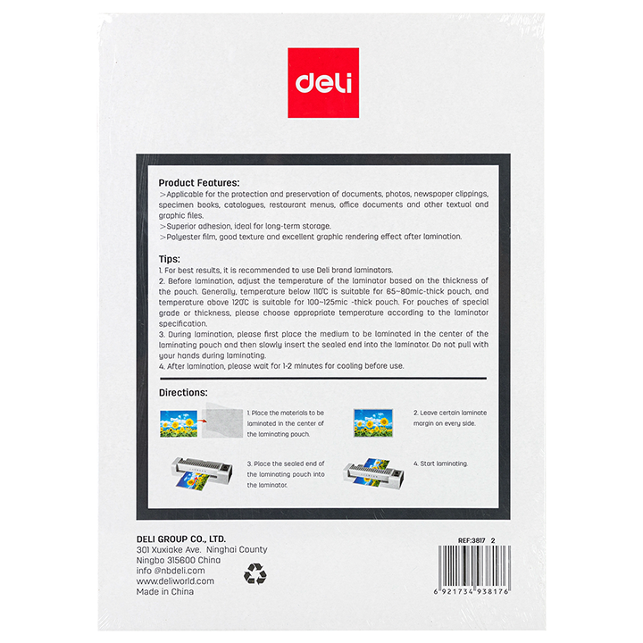 e3817 a4 125 mic laminator flim factory