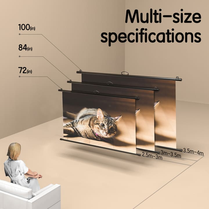 ​es901 72 inch bracket projector screen supplier