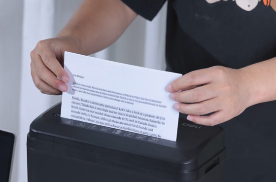 Trituradora de papel pequeña de tipo básico 01 Deli ET016