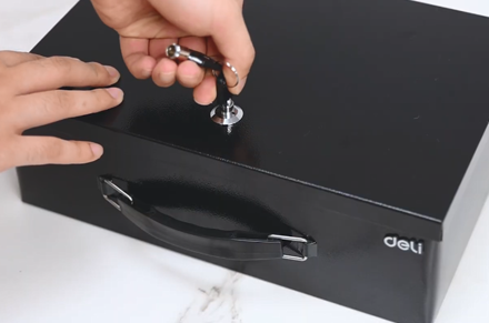 Caja de documentos ignífuga Deli ET610 ET611 ET612