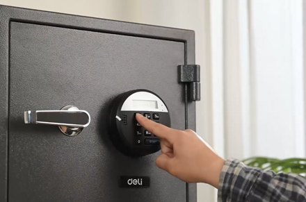 Caja ignífuga de contraseña electrónica serie Deli ET580