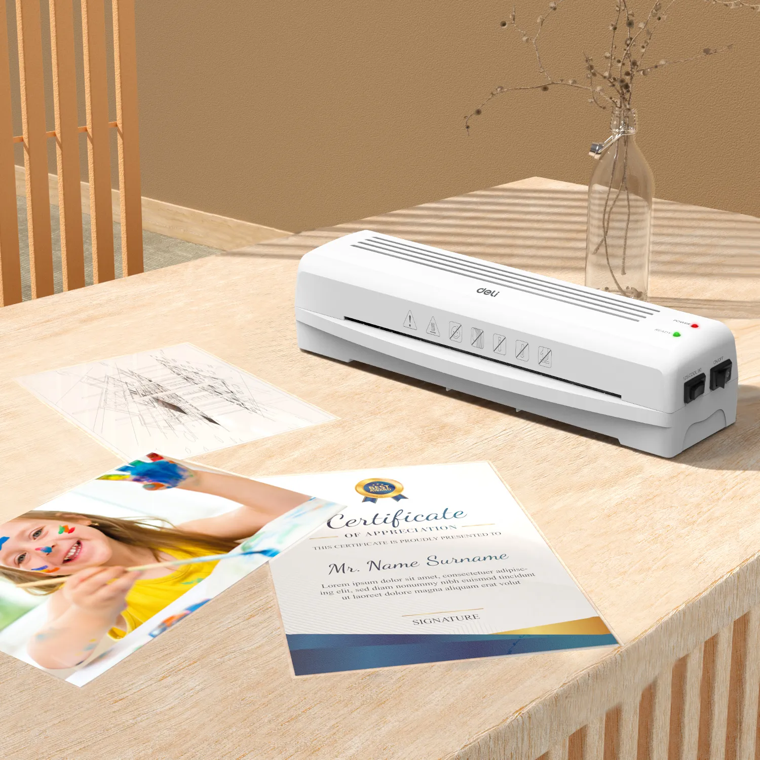 E14378 Laminadora de plástico A4 de 80 a 125 micras